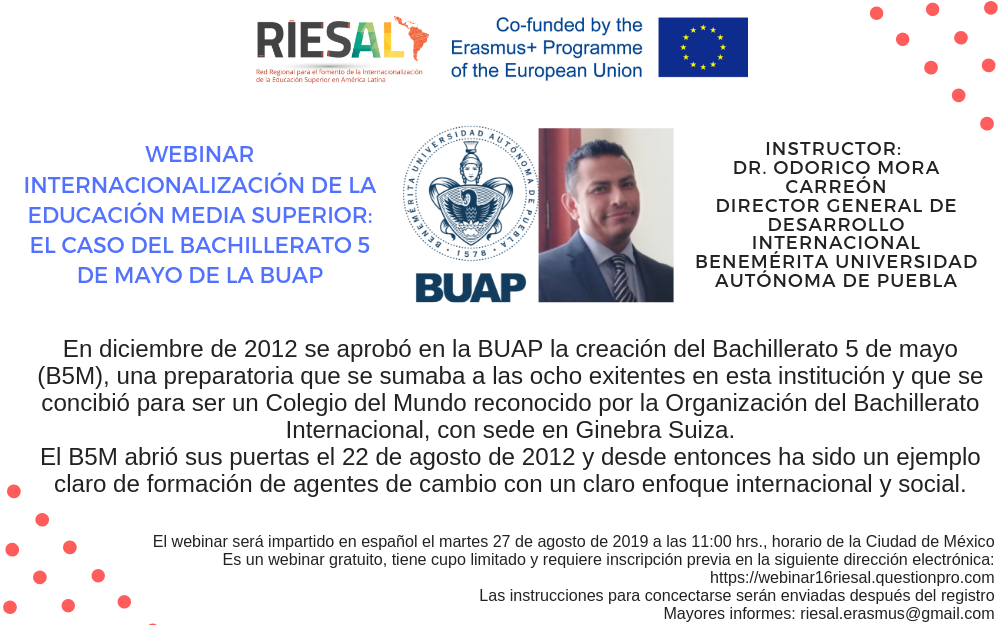 información de webinar 16 RIESAL 